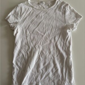 Cotton On White Ribbed Short Sleeve Tee